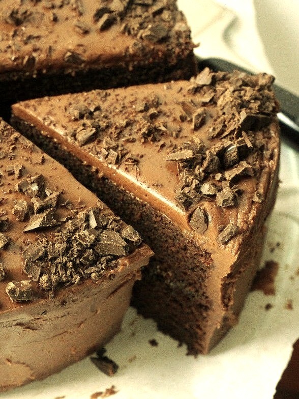 Super Decadent Chocolate Cake with Chocolate Fudge Frosting